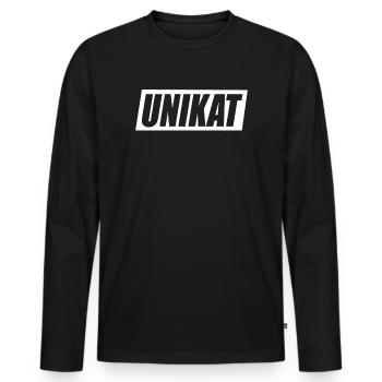 Unique Unique Individuel Valeur de soi unique - T-shirt manches longues Premium bio Homme - noir - Devant - Nico (187cm)
