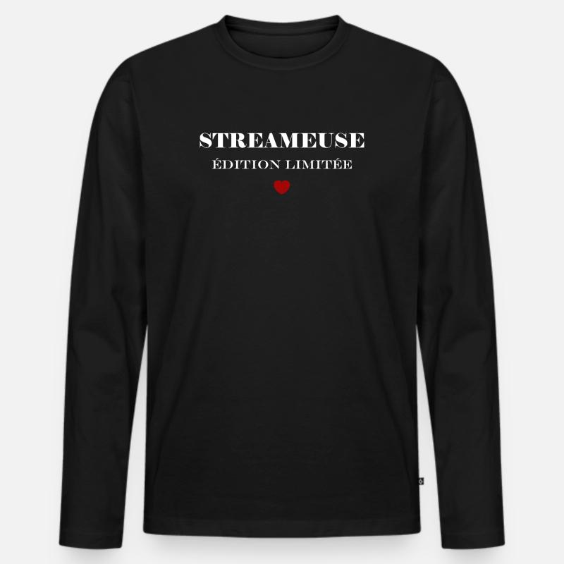 Wimpel - Männer Premium Bio Langarmshirt - Schwarz