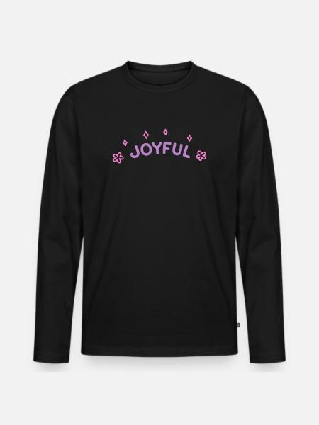 Pastel joy and flowers - Men's Premium Organic Long Sleeve Shirt - black
