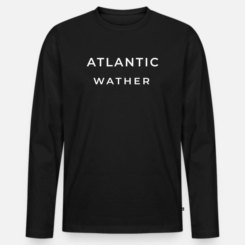 ATLANTIC_WATHER - Männer Premium Bio Langarmshirt - Schwarz