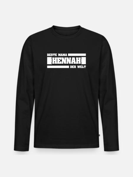 Mother's Day Hennah - Men's Premium Organic Long Sleeve Shirt - black