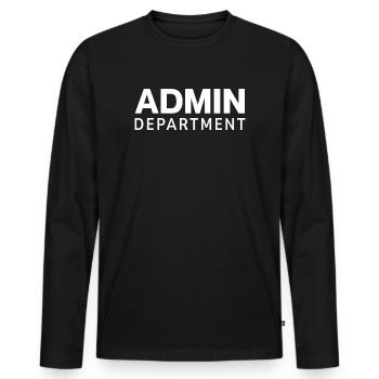 Typografie der Verwaltungsabteilung - Männer Premium Bio Langarmshirt - Schwarz - Vorne - Nico (187cm)