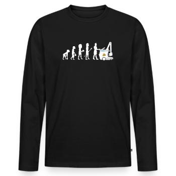 Humor Evolution Manip Mobilfunk Radiologie - Männer Premium Bio Langarmshirt - Schwarz - Vorne - Nico (187cm)