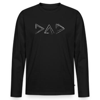 DAD - Dad - Cool Dad - Men's Premium Organic Long Sleeve Shirt - black - Front - Nico (187cm)