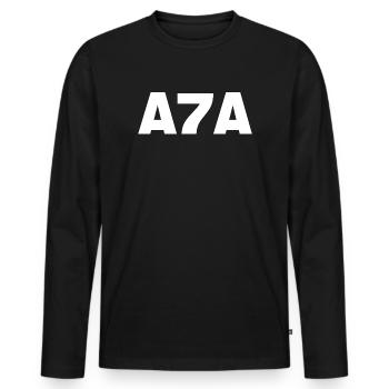 A7A Egyptian slang for rejection - Men's Premium Organic Long Sleeve Shirt - black - Front - Nico (187cm)