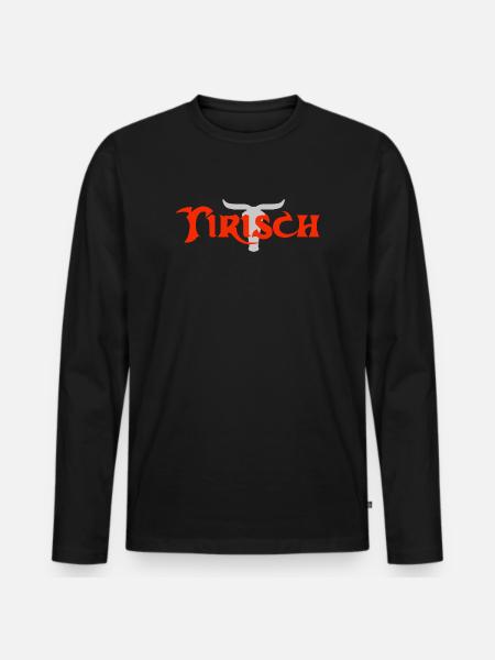 Tirisch Folk-Rock - Männer Premium Bio Langarmshirt - Schwarz