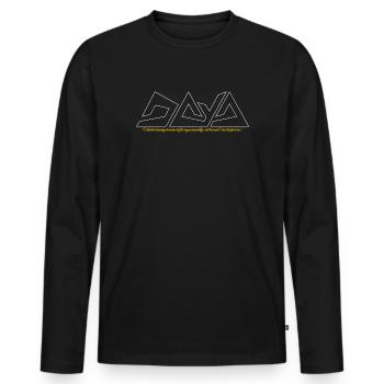 Lignes géométriques de gymnase - T-shirt manches longues Premium bio Homme - noir - Devant - Nico (187cm)