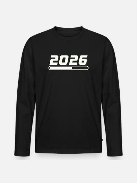 2026 - Men's Premium Organic Long Sleeve Shirt - black