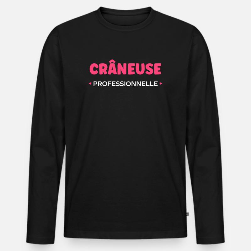 Crane - Männer Premium Bio Langarmshirt - Schwarz