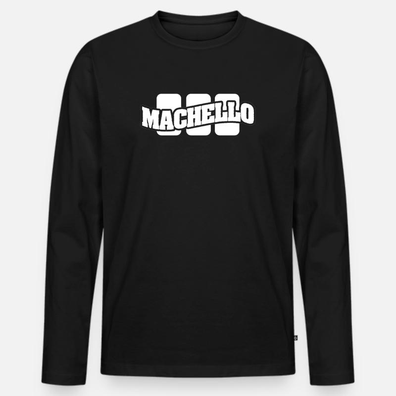 Geschenk für Machello - Männer Premium Bio Langarmshirt - Schwarz