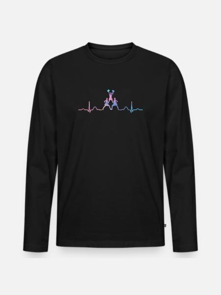 Cheerleader Cheer Mom Cheerleading - Men's Premium Organic Long Sleeve Shirt - black
