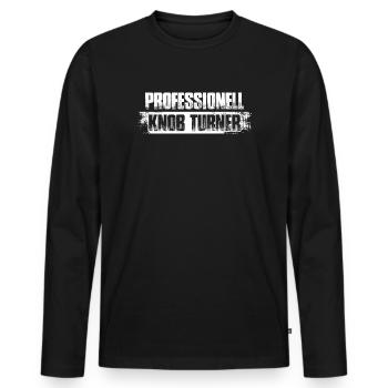 Knob Turner Sound Engineer Sound Engineer - Men's Premium Organic Long Sleeve Shirt - black - Front - Nico (187cm)