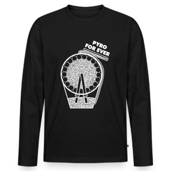 Pyro pour toujours feux d'artifice - T-shirt manches longues Premium bio Homme - noir - Devant - Nico (187cm)