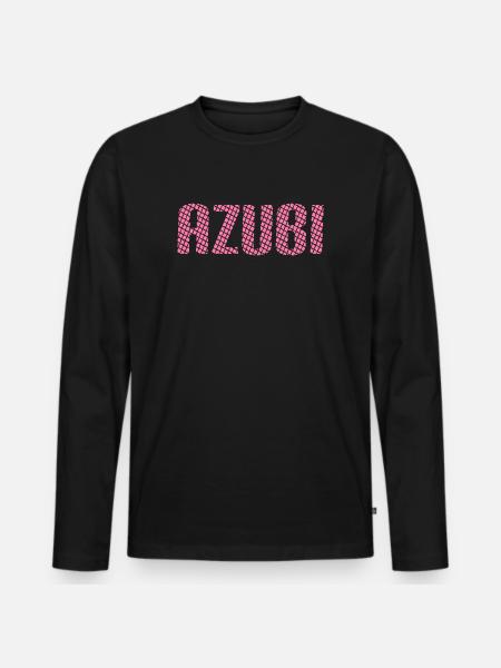 Azubi Tshirt 6 23 rosa - Männer Premium Bio Langarmshirt - Schwarz