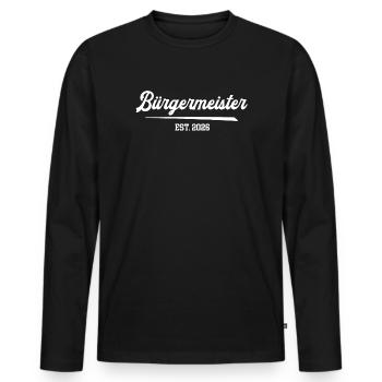 Maire depuis 2026 Élection Conseiller municipal Politicien - T-shirt manches longues Premium bio Homme - noir - Devant - Nico (187cm)