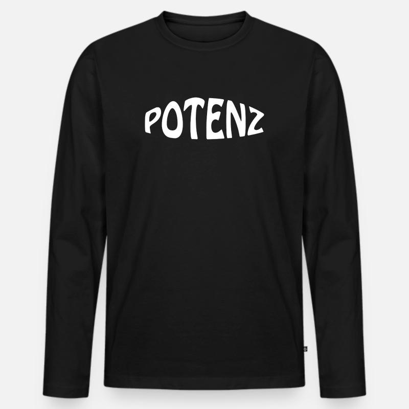 POTENZ - Männer Premium Bio Langarmshirt - Schwarz