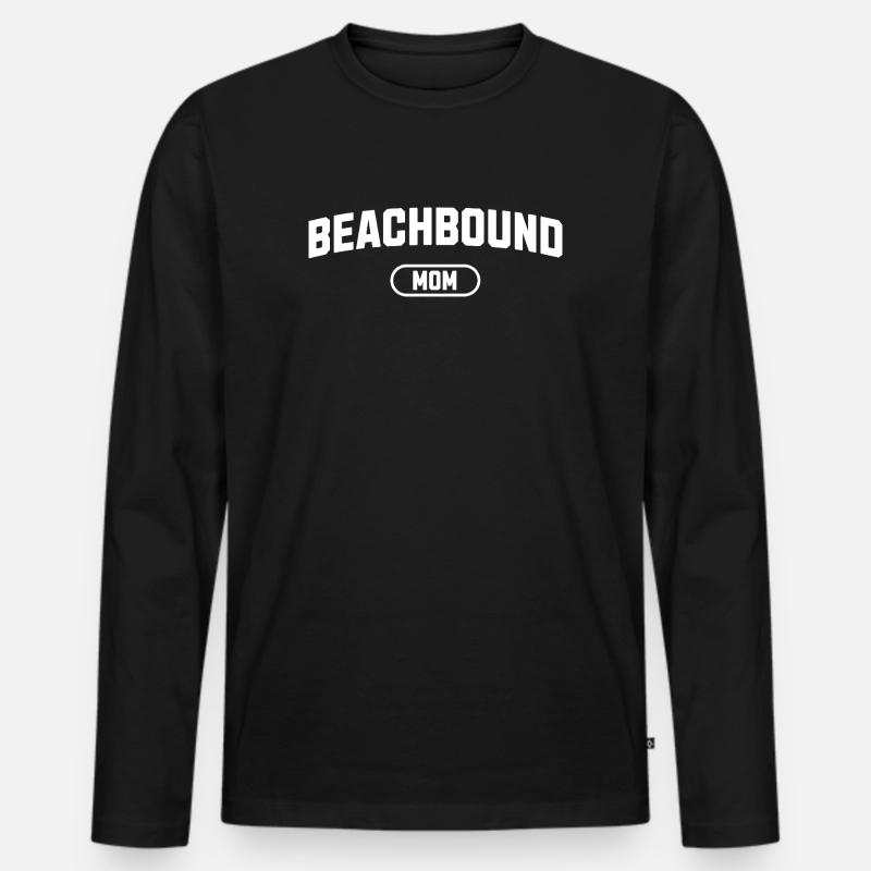 Strandgebundene Mama - Männer Premium Bio Langarmshirt - Schwarz