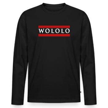 Wololo - 2 white - Mobii_3 Gamer Edition - Männer Premium Bio Langarmshirt - Schwarz - Vorne - Nico (187cm)