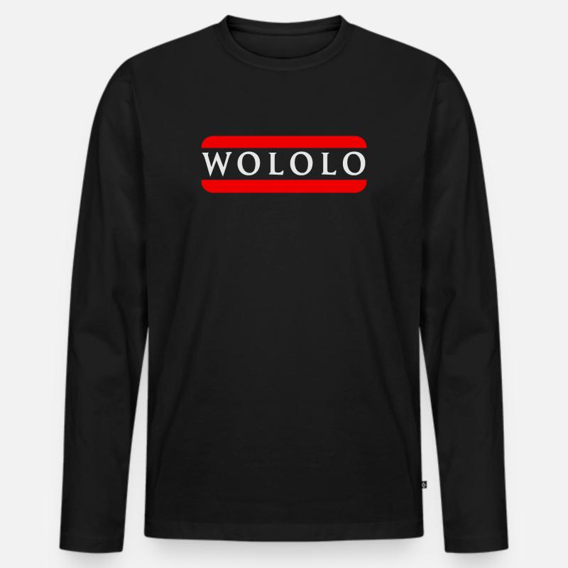 Wololo - 2a - Mobii_3 Edition - white - Männer Premium Bio Langarmshirt - Schwarz