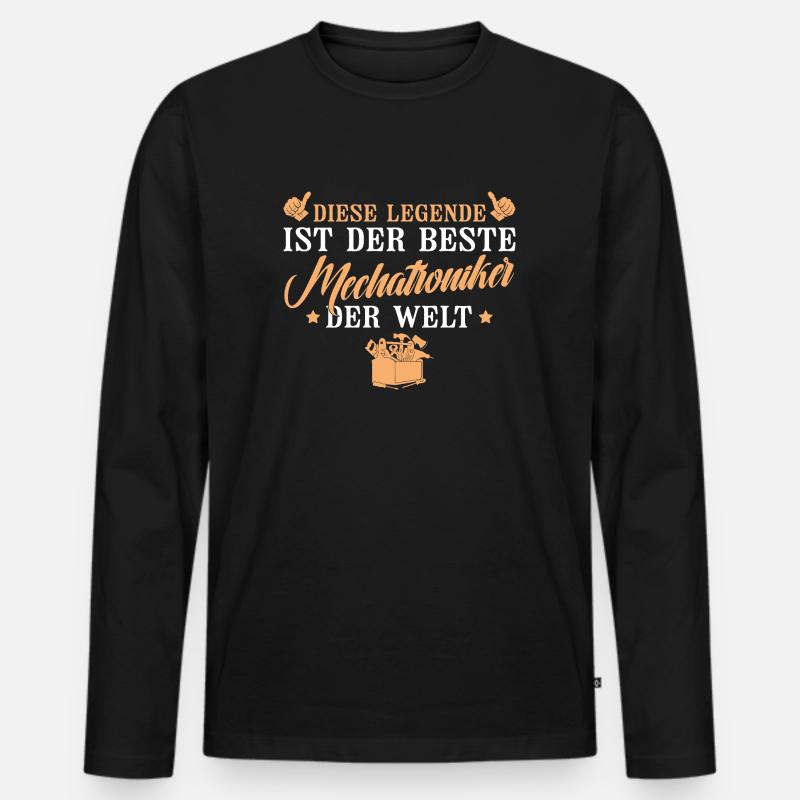 Bester Kfz Mechatroniker Handwerker - Männer Premium Bio Langarmshirt - Schwarz