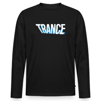 trance music logo design. - Men's Premium Organic Long Sleeve Shirt - black - Front - Nico (187cm)