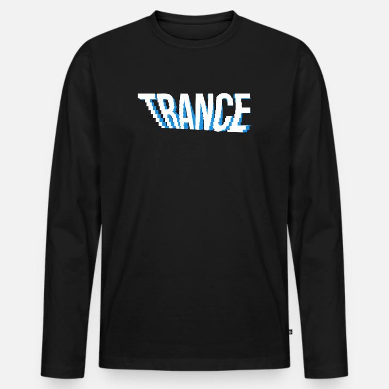Logo-Design von Trance Music. - Männer Premium Bio Langarmshirt - Schwarz