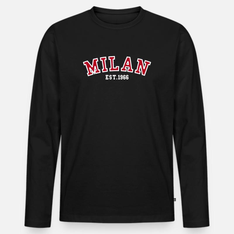 Mailand, gegründet 1966 - Männer Premium Bio Langarmshirt - Schwarz