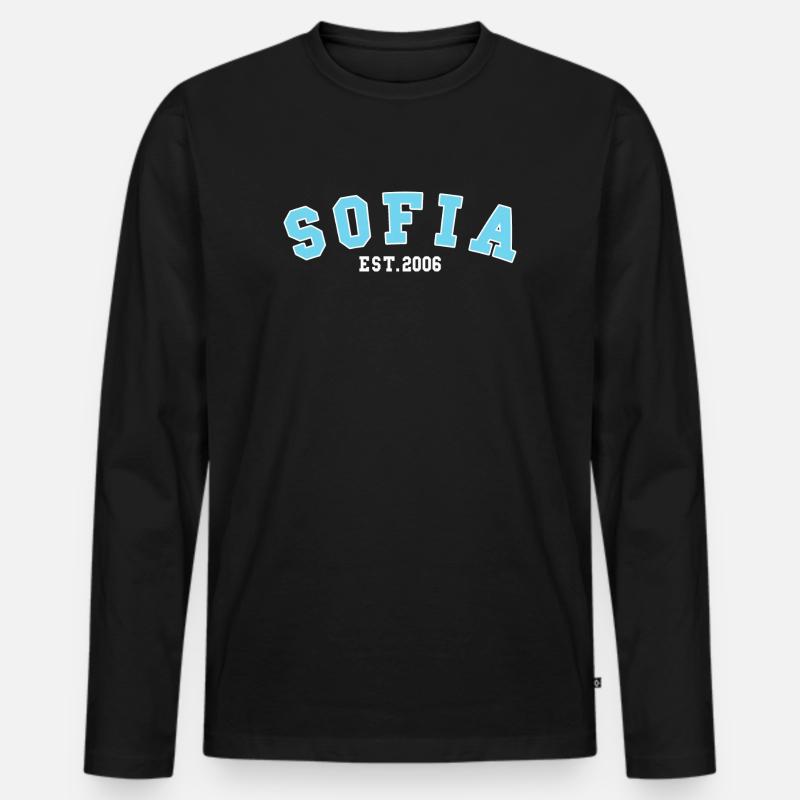 Sofia gegründet 2006 - Männer Premium Bio Langarmshirt - Schwarz