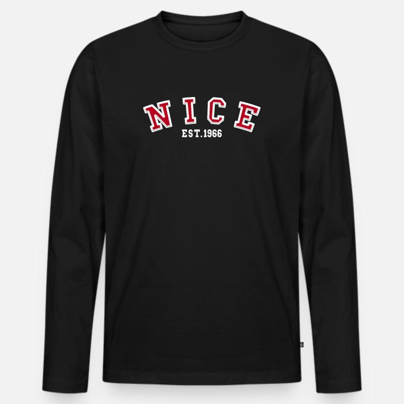 Nice, gegründet 1966 - Männer Premium Bio Langarmshirt - Schwarz