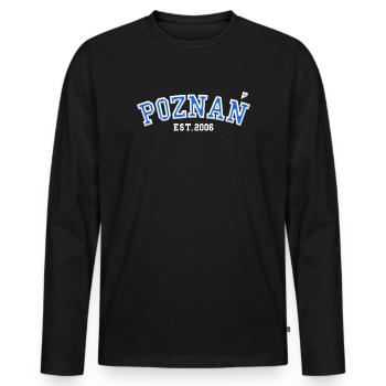 Poznań Fondé en 2006 - T-shirt manches longues Premium bio Homme - noir - Devant - Nico (187cm)