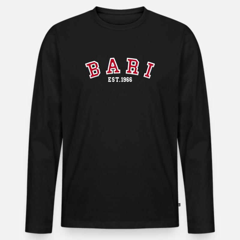 Bari Est 1966 - Männer Premium Bio Langarmshirt - Schwarz