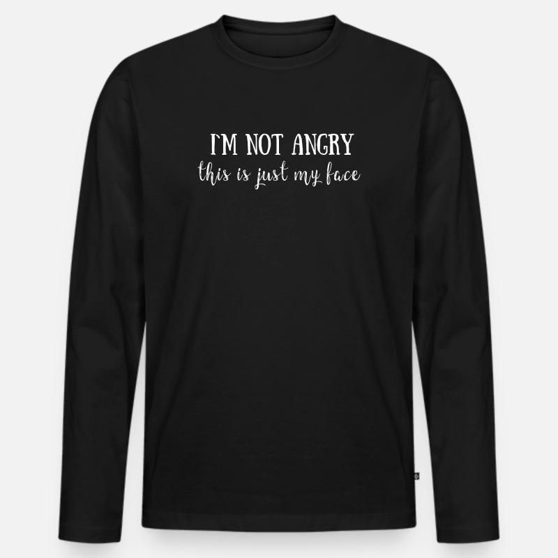 cooles Zitat - Männer Premium Bio Langarmshirt - Schwarz