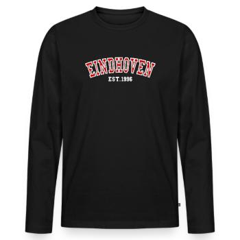 Eindhoven Fondée en 1996 - T-shirt manches longues Premium bio Homme - noir - Devant - Nico (187cm)