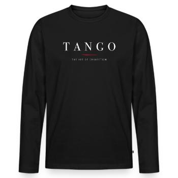 Tango the art of connection - Men's Premium Organic Long Sleeve Shirt - black - Front - Nico (187cm)