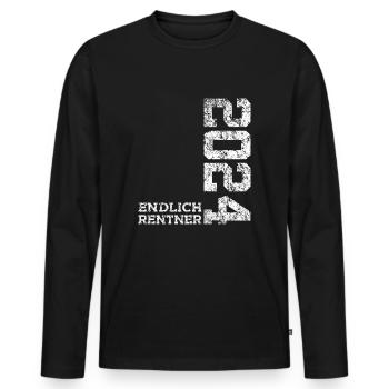 ENDLICH RENTNER 2024 - Männer Premium Bio Langarmshirt - Schwarz - Vorne - Nico (187cm)