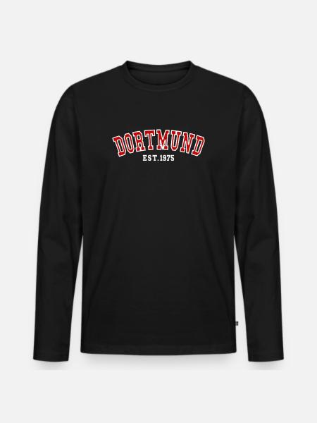 Dortmund Est. 1975 - Men's Premium Organic Long Sleeve Shirt - black