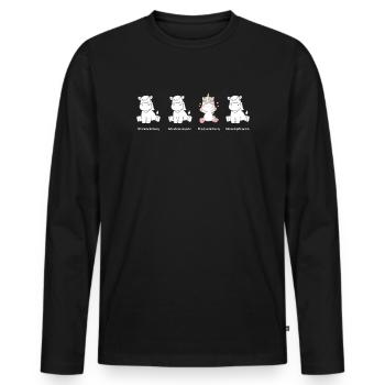 Practical instructors, the unicorns in nursing - Men's Premium Organic Long Sleeve Shirt - black - Front - Nico (187cm)