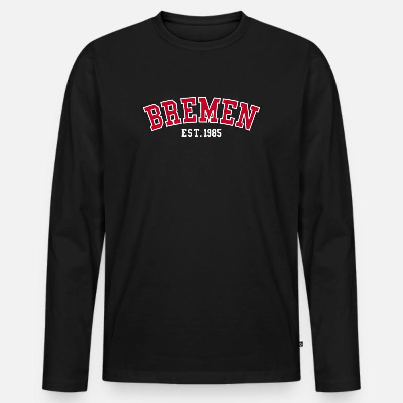 Bremen Est. 1985 - Männer Premium Bio Langarmshirt - Schwarz