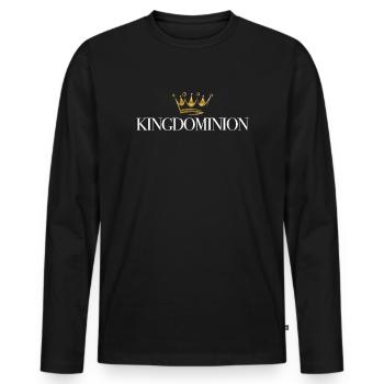 kingdom - Men's Premium Organic Long Sleeve Shirt - black - Front - Nico (187cm)