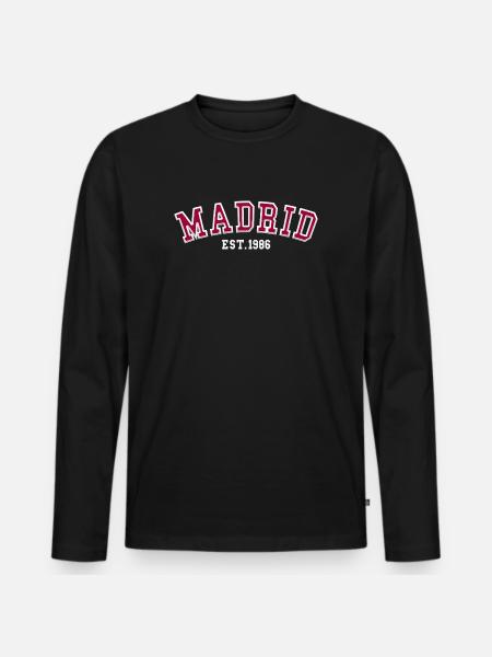 Madrid Est. 1986 - Men's Premium Organic Long Sleeve Shirt - black
