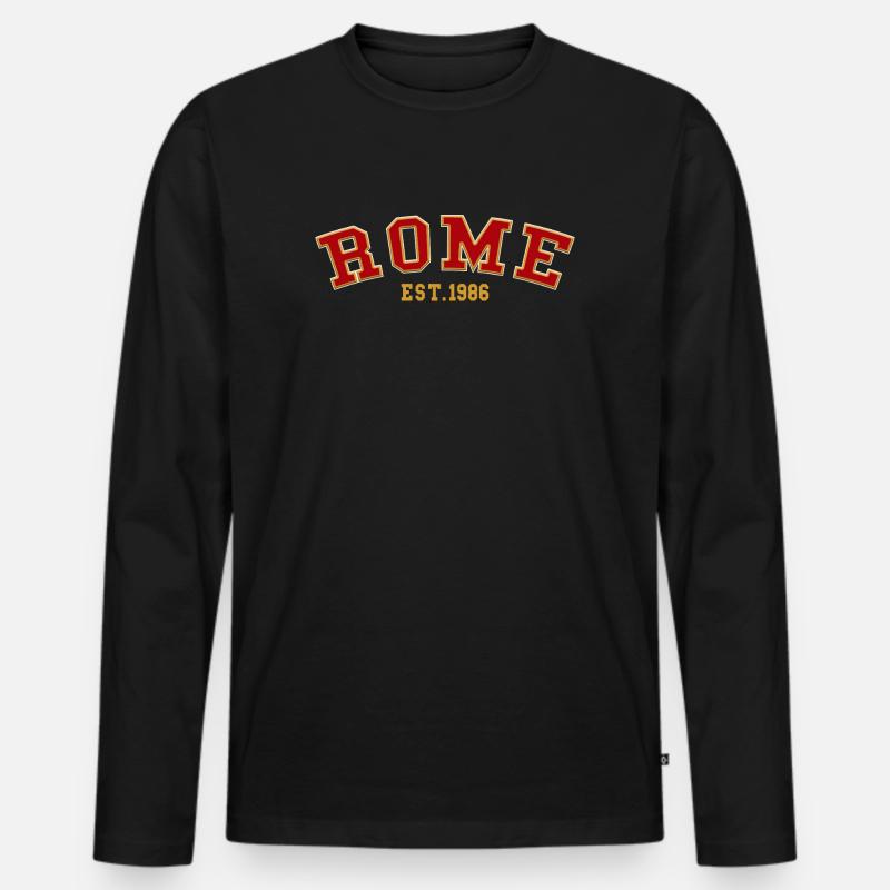 Rom gegründet 1986 - Männer Premium Bio Langarmshirt - Schwarz