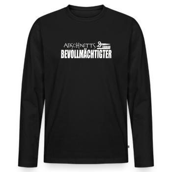REPRÉSENTANT DE SECTION - T-shirt manches longues Premium bio Homme - noir - Devant - Nico (187cm)