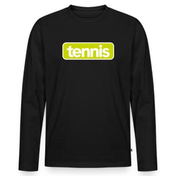 Tennis Bold Sportswear - T-shirt manches longues Premium bio Homme - noir - Devant - Nico (187cm)