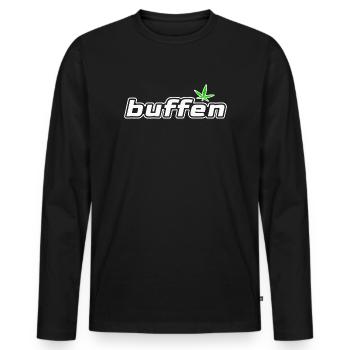 buffen - Men's Premium Organic Long Sleeve Shirt - black - Front - Nico (187cm)