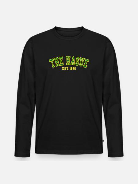 The Hague Est. 1976 - Men's Premium Organic Long Sleeve Shirt - black