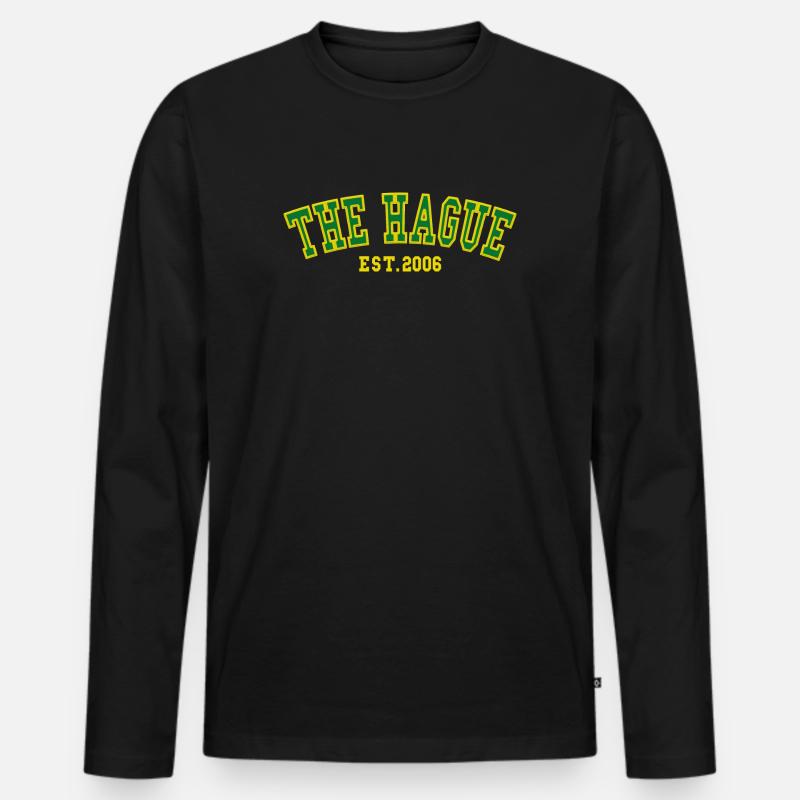 Den Haag gegründet 2006 - Männer Premium Bio Langarmshirt - Schwarz