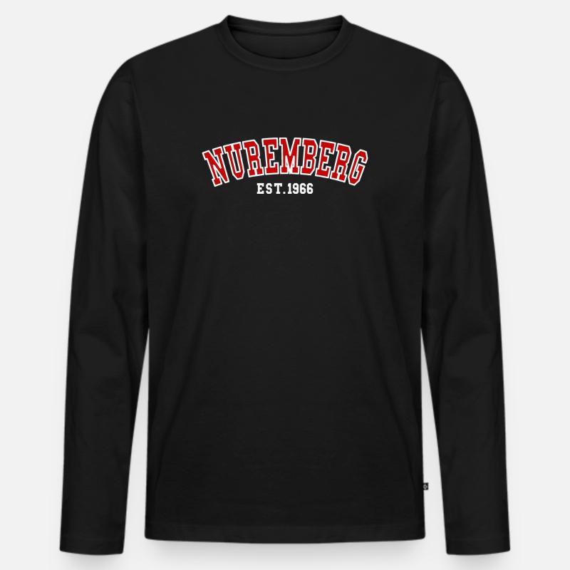 Nürnberg gegründet 1966 - Männer Premium Bio Langarmshirt - Schwarz