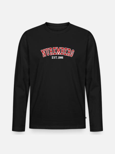 Nuremberg Est. 1986 - Men's Premium Organic Long Sleeve Shirt - black