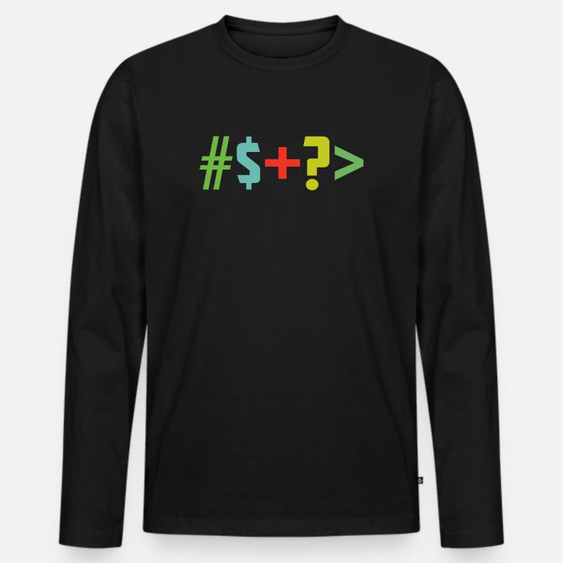 Sonderzeichen - Männer Premium Bio Langarmshirt - Schwarz