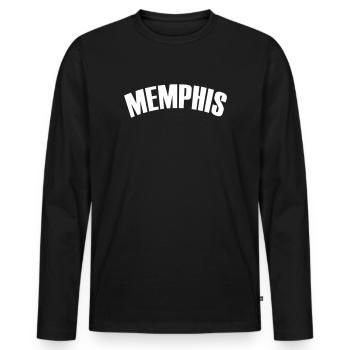 memphis shirt - Männer Premium Bio Langarmshirt - Schwarz - Vorne - Nico (187cm)